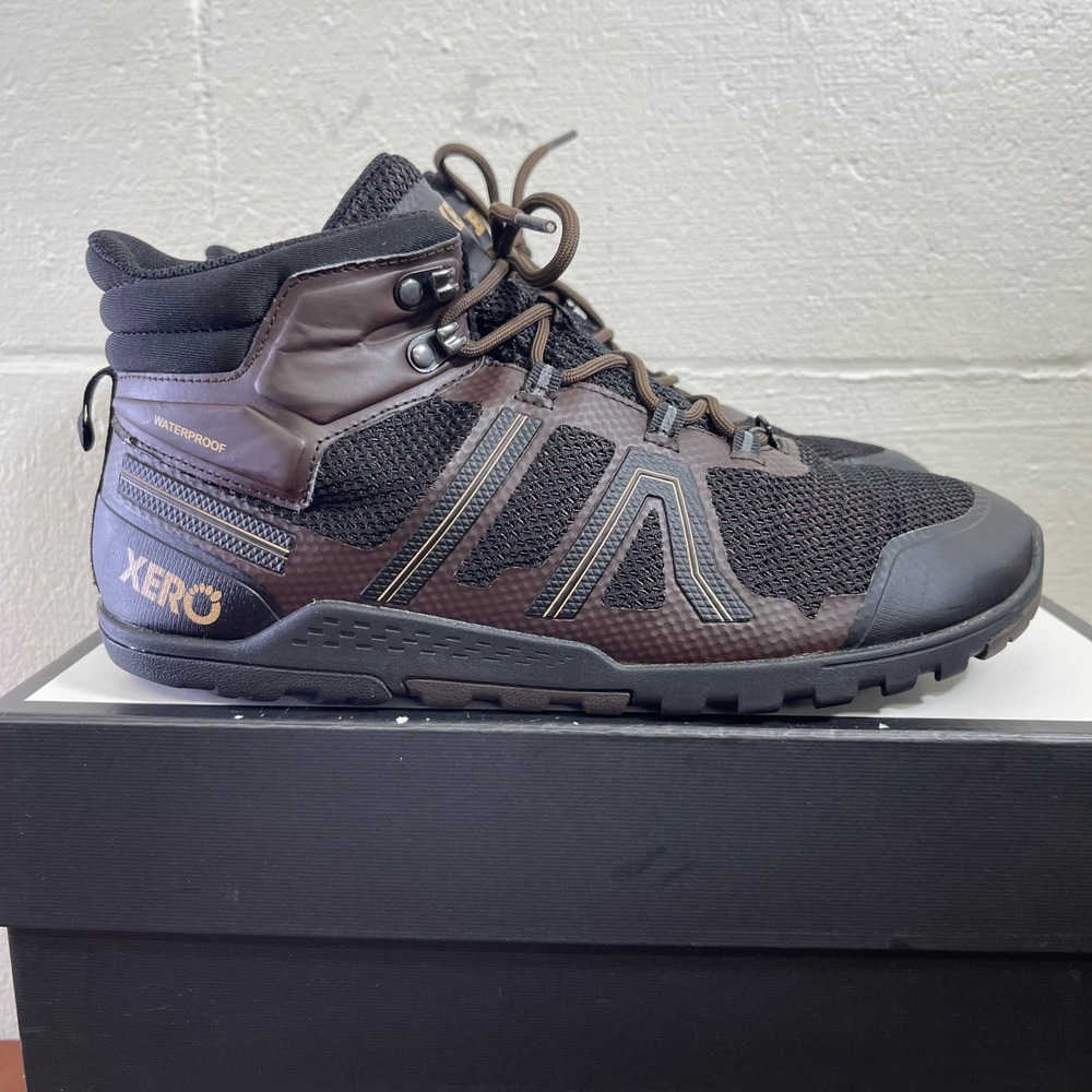 Xero Shoes Xcursion Fusion Brown Black Waterproof Hiking Boots Men's 12 US